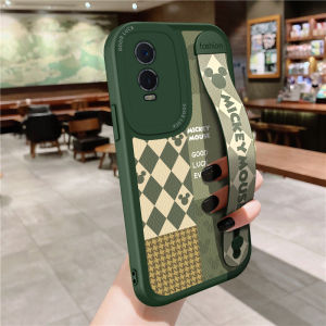 เคสโทรศัพท์มือถือแบบมีสายรัดข้อมือสำหรับ VIVOy76s แบบมีสายรัดข้อมือแบบมีลายเพชร ป้องกันการตกหล่น สำหรับผู้หญิง รุ่นใหม่