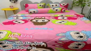 Bộ ga gối thun lạnh mẫu LABuUBU TO TO (6 màu) đủ kích cỡ may theo yêu cầu / chăn ga gối Minh Anh