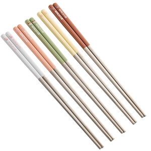 onlycook | Non-slip Child-friendly 316 Stainless Steel Chopsticks Set