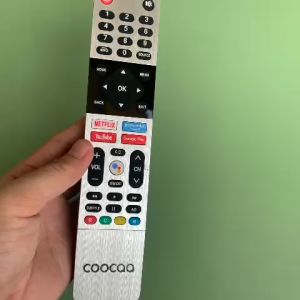 Điều khiển tivi Coocaa giọng nói chính hãng Remote coocaa smart TV mạ bạc - Hàng mới tặng kèm pin điều khiển từ xa