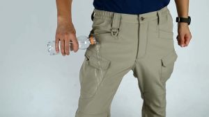 กางเกงผู้หญิง กางเกงขา จั๊ม เอวสม็อค ลังกางเกงยุทธ์ ผ้าริปสตอป กางเกง ช่องกระเป๋า สวย มีสายวินเทจ วินเทจ แถบกระเป๋า