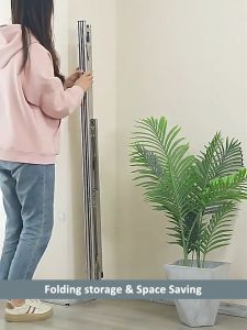 GSLife 2 Tier Foldable Stainless Steel Clothes Drying Rack Outdoor Windbreak Rak Penyidai Baju High-capacity