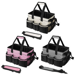 Cleaning Caddy Bag Large Capacity Cleaning Supplies Organizer Multi Pocket Under Sink Car Cleaning Tool Organizer Bag