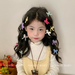 Colorful Small Baby Hair Ties Girls Candy Colored Butterfly Knot Headwear Hair Bands Clips for Children Magic Baby Sweet Style