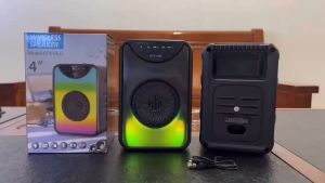 ลำโพงบลูทูธ รุ่น KTX-1433 ขนาดพกพา 4 นิ้ว มีหูหิ้ว ไฟLED ลำโพงไร้สาย สีสันสวยงาม พกพาสะดวก Bluetooth