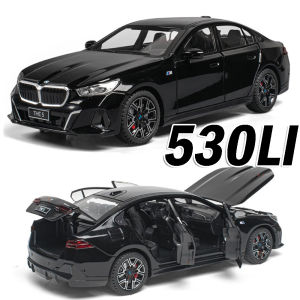 1:24 530LI 760LI Model Toy Miniature Cars Metal Diecast Sound Light Front Wheel Steering Pull Back for Children Christmas Gifts