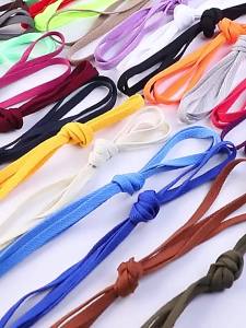 1Pair 36colors Flats Shoelaces Classic Shoe Laces Off Sneaker White Sports Men Women Children Shoelace Casual Shoe Strings