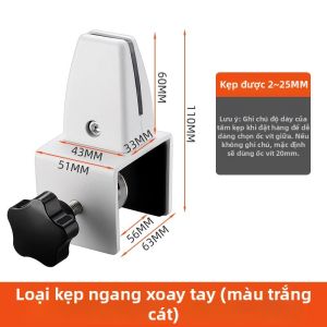 SHIYINBEIBI | Giá Kẹp Vách Ngăn Nhôm Điều Chỉnh Không Cần Đục Lỗ