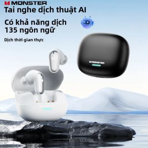 Tai Nghe Không Dây Monster AI Headphones MQT52 Bluetooth 5.4 Với Chức Năng Dịch Thuật Tức Thì Ghi Âm Trực Tiếp Và Khử Tiếng Ồn