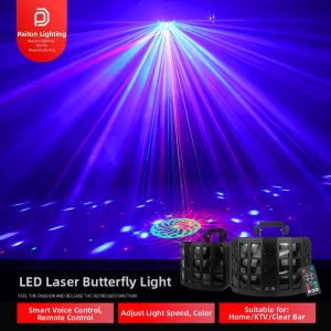 Paxdun | Sound-Activated Multicolor Rotating Butterfly Atmosphere Light