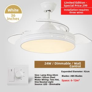 HUANGJIANG | Invisible LED Ceiling Fan Light