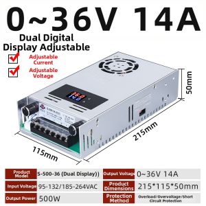 Wz | Dual Display Adjustable Switching Power Supply 500W