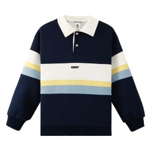 zosee | Áo Polo Nam Bé Trai Kẻ Sọc Lót Nỉ