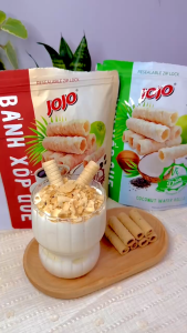 Bánh xốp que vị Dừa và cà phê Dừa JoJo 70g - Shop ăn vặt - Bánh ăn vặt tuổi thơ - Bánh ăn vặt ngon - Bánh xốp que - Mua 10 tặng 1