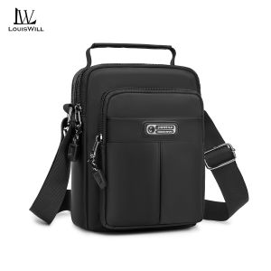 LouisWill Mini Shoulder Bag Mens Messenger Bag Travel Bag Business Bag Large Capacity Phone Bag Lightweight Casual Bag Fashion Leisure Sport Street Bag for College Student