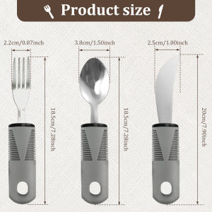 Disabled Cutlery Weighted Feeding Dinnerwares Elderly Adaptive Spoon Fork Tableware Parkinsons Anti Shake Weak Hand Grip Tools