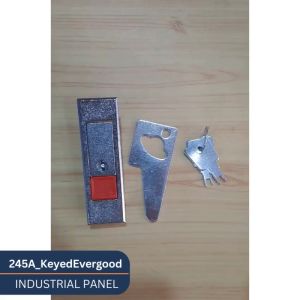 Evergood Push Button Cabinet Panel Board Lock With Key (Silver)