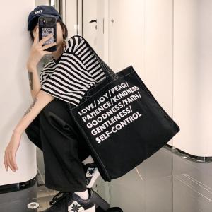 Thickened Canvas Bag Large Capacity Durable Wear-resistant Design Sensation Niche Summer Small Size Cloth Bag Casual Simple Style