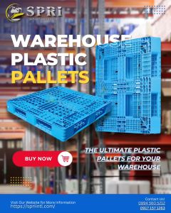 Plastic Forklift Pallet with 8 Steel Bar Reinforcements for Heavy-Duty Transport