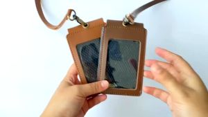 Id Card Name Tag Kulit Berkualitas 1 Mika Terbaru