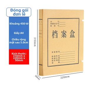 deli | Hộp Tài Liệu A4 Giấy Kraft Dày Không Chứa Acid