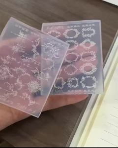 Retro Hair Curl Pattern Baroque Frame 3D Relief French Style Nail Art Silicone Mold for Professional And Home Use