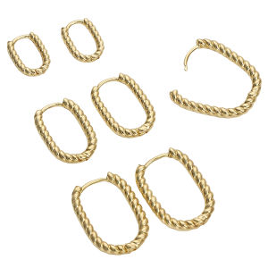 2Pcs 14K Gold Plated Brass Exquisite French Style Hook Earring for Women Girls