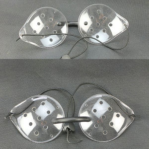 Plastic Transparent Hourglass Eye Mask Protection Double Lens Lanyard Ophthalmic Postoperative Protection Breathable Single and Double Hard Eye Mask