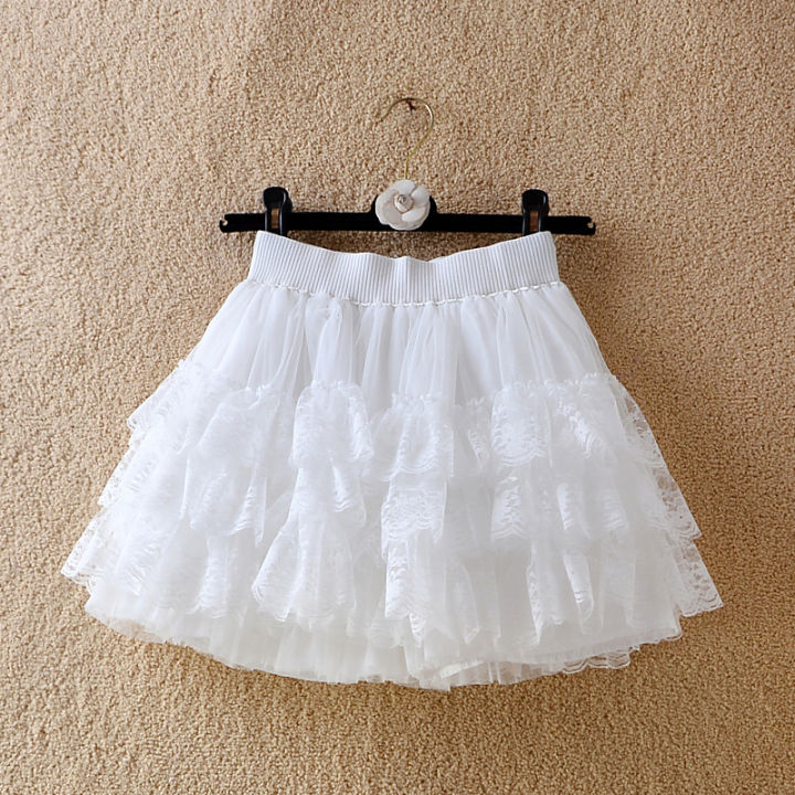 Chân váy xòe voan trắng 2 lớp dài 70cm, mềm mại, thướt tha cực kỳ luôn