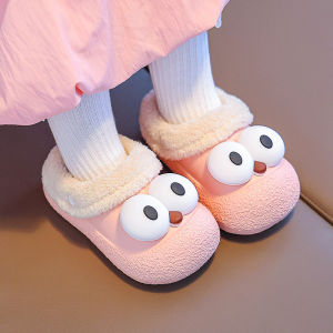 MONLEYTA | New 2025 Children Cotton Slippers Waterproof Home Outdoor Wear For Boys And Girls Anti-Slip Parent-Child Slippers Autumn Winter