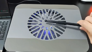 Meewoo Laptop Stand With RGB Fan 360° Rotating Adjustable Foldable Cooler Stand For 10-17 inch