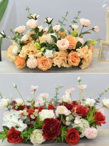 Artificial Flowers Table Decoration Hotel Restaurant Birthday Party Tabletop Display Fake Flowers Decorative Floral Arrangement