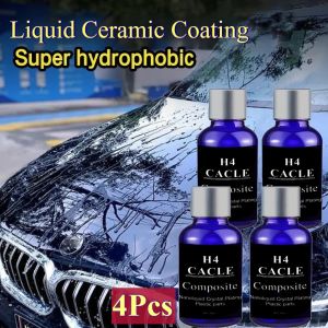 4Pcs Anti-Scratch Auto Ceramic Glass Coat Liquid Hydrophobic Paint Care Polish Detailing Crystal Coating Car Styling Plating