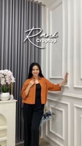 DBUSANA Rani | Crop Top Polos Wanita | Bahan Linen Angel | Ringan Nyaman