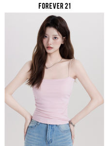 Forever 21 Summer Dopamine Padded Strap Female Age Reduction Pink Slim-Fit Inner Wear Pleating Tube Top Tops