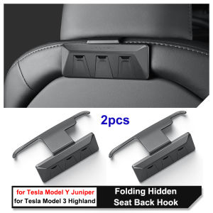 Front Seat Back Hook for Tesla New Model 3 Y Juniper Launch Highland 2025 2026 Multiple Hooks Foldable Invisible Design Hanger
