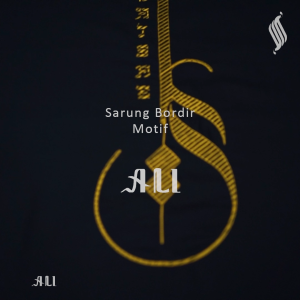 Katsae - Sarung Bordir KTS ALI Bordir Timbul Sarung Pria Dewasa Warna Navy Sarung Sholat 100% Bordir