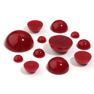 10-100Pcs Half Flatback Imitation Pearls Beads Red ABS Half Round Loose Beads For Nail Art DIY Craft Garment Decoration 8-25mm