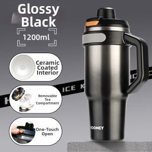 HOOMEY | Insulated Thermal Mug Ceramic Inner Large Capacity