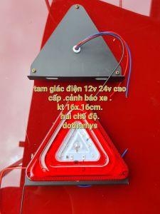 đèn led tam giác cảnh báo xe tải xe hơi tàu thuyền kt 155cm× 165cm siêu đẹp điện24v 12v dùng dc ..có lip 24v
