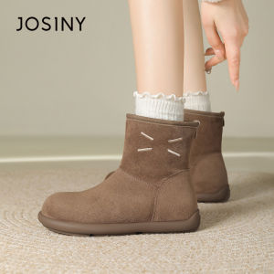 Josiny | Ugly Cute Warm Winter Snow Boots For Women Retro Korean Style