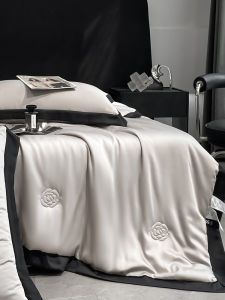 DREAM HOME | Cool Touch Ice Silk Summer Quilt 4 Pieces Washable