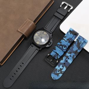 Silicone Rubber Watchband Compatible with PAM441 22 24 26mm Neutral Color High Quality Mute Interface Medium Thickness