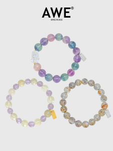 สร้อยข้อมือคริสตัลสีม่วงสำหรับผู้หญิง AWE สร้อยข้อมือสัตว์กินเงินแบบลำลอง ดีไซน์เก๋ไก๋ ดีไซน์เก๋ไก๋ สไตล์ใหม่ เครื่องประดับแฟชั่น