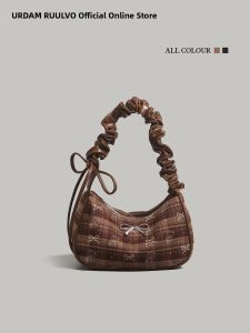 URCDN RDALVO | Vintage Plaid Stylish Shoulder and Crossbody Bag