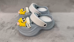 Trendy and minimalist womens clogs new spring/summer collection. two-tone platform sandals with a slimming figure-flattering design perfect for wearing outdoors