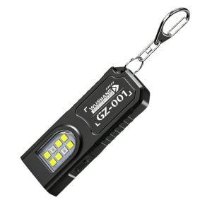 XIWANGFIRE | LED Keychain Flashlight Type C Rechargeable 550LM Portable Mini Torch Pocket Lantern Flood Work Light With Magnet For Emergency