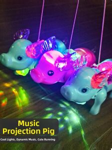 Walking Glowing Musical Rope Pull Toy