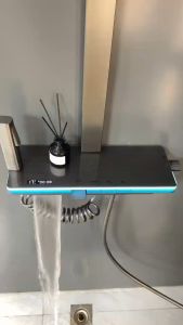 Sen Tắm Nóng Lạnh Sen Tắm Đứng Phím Đàn Cao Cấp Lami Đồng Thau Thân Vuông Màn Led Hiển Thị Nhiệt Độ
