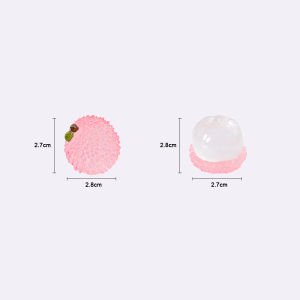 Cute Fruits Decoration Car Ornament Screen Fake Lychee Orange Shaped Auto Center Console Ornaments For Bathroom Bedroom Kitchen